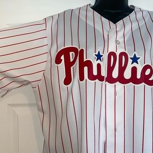 Halladay Button Up Phillies Jersey, Number 34